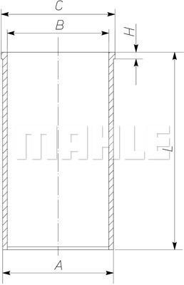 Mahle Original 001 WV 23 00 Гильза цилиндра 001WV2300: Отличная цена - Купить в Польше на 2407.PL!