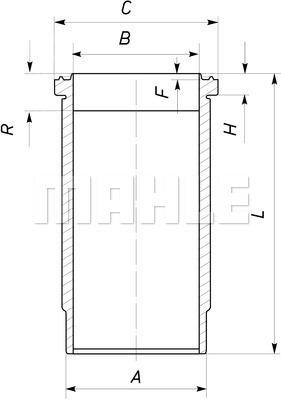 Mahle Original 037 WN 07 00 Cylinder liner 037WN0700: Buy near me in Poland at 2407.PL - Good price!