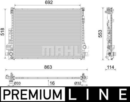 Mahle/Perfect circle CR 2605 000P Kühler motorkühlung CR2605000P: Kaufen Sie zu einem guten Preis in Polen bei 2407.PL!