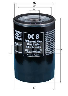 Mahle/Behr OC 1185 Oil Filter OC1185: Buy near me in Poland at 2407.PL - Good price!