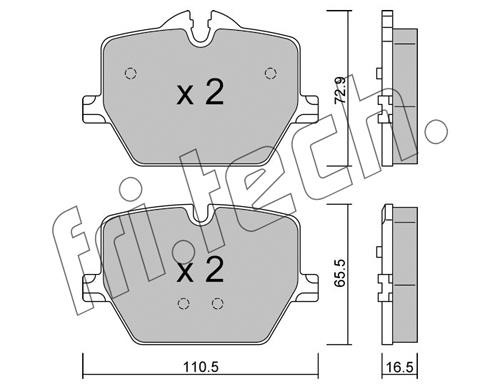 Fri.tech 1266.0 Brake Pad Set, disc brake 12660: Buy near me in Poland at 2407.PL - Good price!