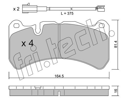 Fri.tech 1201.1 Brake Pad Set, disc brake 12011: Buy near me in Poland at 2407.PL - Good price!
