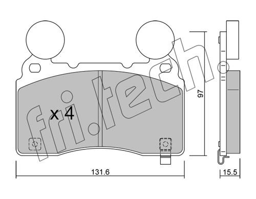 Fri.tech 1179.1 Brake Pad Set, disc brake 11791: Buy near me in Poland at 2407.PL - Good price!