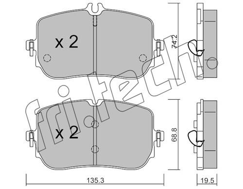 Fri.tech 1268.0 Brake Pad Set, disc brake 12680: Buy near me in Poland at 2407.PL - Good price!
