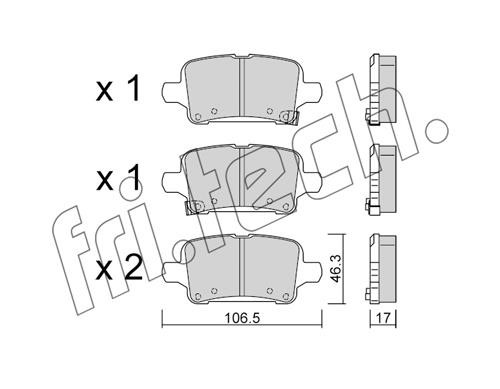 Fri.tech 1180.0 Scheibenbremsbeläge, Set 11800: Kaufen Sie zu einem guten Preis in Polen bei 2407.PL!