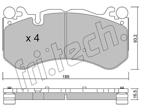 Fri.tech 1198.0 Brake Pad Set, disc brake 11980: Buy near me in Poland at 2407.PL - Good price!