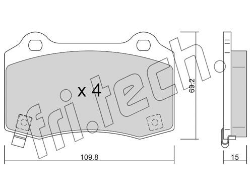 Fri.tech 260.6 Brake Pad Set, disc brake 2606: Buy near me in Poland at 2407.PL - Good price!