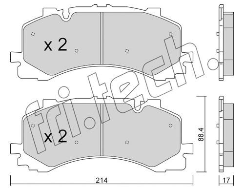 Fri.tech 1252.0 Brake Pad Set, disc brake 12520: Buy near me in Poland at 2407.PL - Good price!