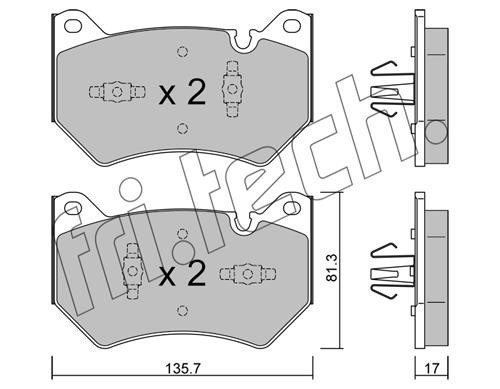 Fri.tech 1170.1 Brake Pad Set, disc brake 11701: Buy near me in Poland at 2407.PL - Good price!