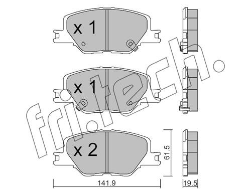 Fri.tech 1177.0 Brake Pad Set, disc brake 11770: Buy near me in Poland at 2407.PL - Good price!