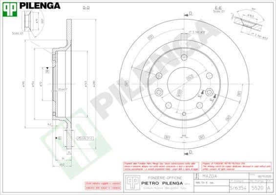 Pilenga 5520 Tarcza hamulcowa tylna, niewentylowana 5520: Dobra cena w Polsce na 2407.PL - Kup Teraz!