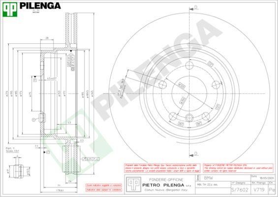 Pilenga V719 Диск гальмівний задній вентильований V719: Приваблива ціна - Купити у Польщі на 2407.PL!