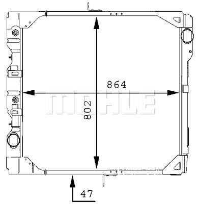 Mahle/Knecht CR 213 000P Chłodnica, układ chłodzenia silnika CR213000P: Dobra cena w Polsce na 2407.PL - Kup Teraz!