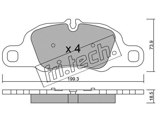 Fri.tech 10510 Brake Pad Set, disc brake 10510: Buy near me in Poland at 2407.PL - Good price!