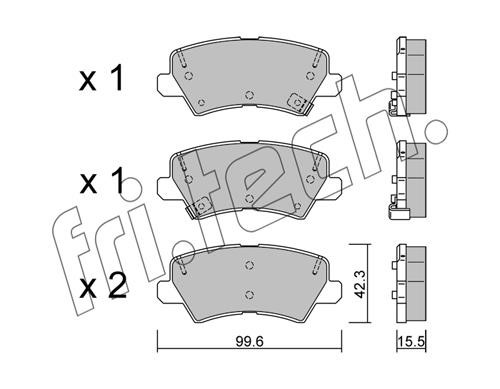 Fri.tech 1166.0 Brake Pad Set, disc brake 11660: Buy near me in Poland at 2407.PL - Good price!