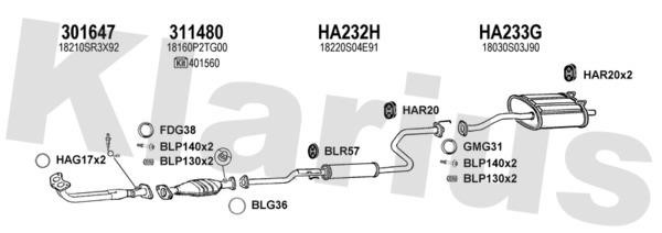 Klarius 420156U Exhaust system 420156U: Buy near me in Poland at 2407.PL - Good price!