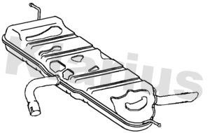 Klarius 221079 Глушитель, задняя часть 221079: Отличная цена - Купить в Польше на 2407.PL!