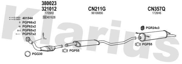 Klarius 180369U Exhaust system 180369U: Buy near me in Poland at 2407.PL - Good price!