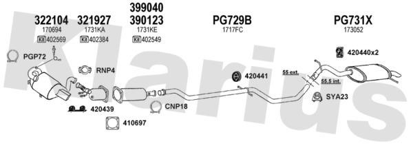 Klarius 630987U Exhaust system 630987U: Buy near me in Poland at 2407.PL - Good price!