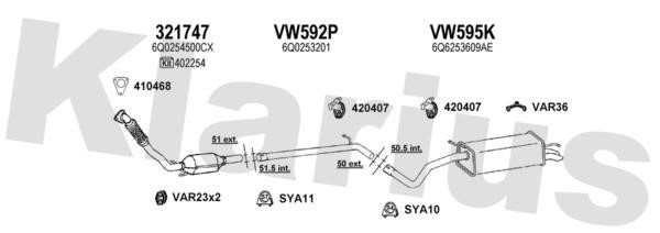 Klarius 930907U Exhaust system 930907U: Buy near me in Poland at 2407.PL - Good price!