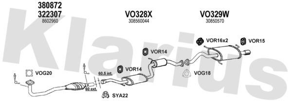 Klarius 960368U Система выпуска отработаных газов 960368U: Отличная цена - Купить в Польше на 2407.PL!