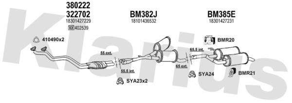 Klarius 060338U Exhaust system 060338U: Buy near me in Poland at 2407.PL - Good price!