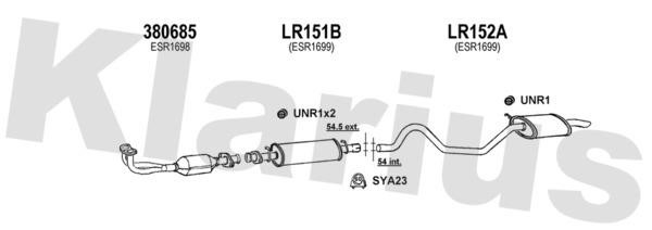 Klarius 090143U Система випуску відпрацьованих газів 090143U: Приваблива ціна - Купити у Польщі на 2407.PL!