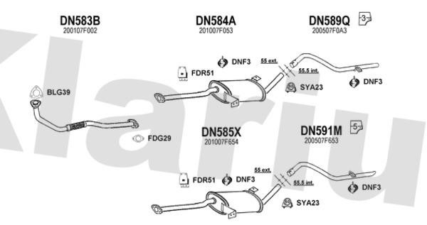 Klarius 270474U Exhaust system 270474U: Buy near me in Poland at 2407.PL - Good price!