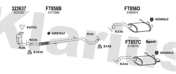 Klarius 330980U Exhaust system 330980U: Buy near me in Poland at 2407.PL - Good price!