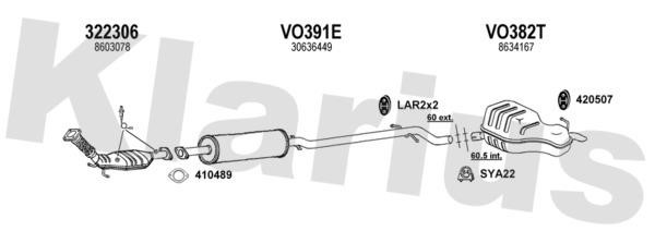 Klarius 960343U Система выпуска отработаных газов 960343U: Отличная цена - Купить в Польше на 2407.PL!