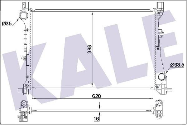 Kale Oto Radiator 348440 Радіатор охолодження двигуна 348440: Приваблива ціна - Купити у Польщі на 2407.PL!