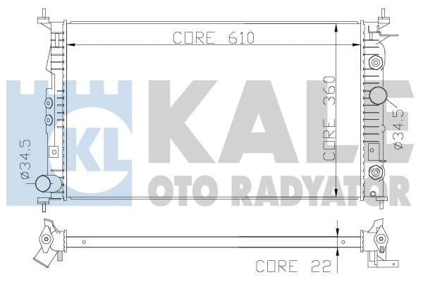 Kale Oto Radiator 374200 Радиатор охлаждения двигателя 374200: Отличная цена - Купить в Польше на 2407.PL!