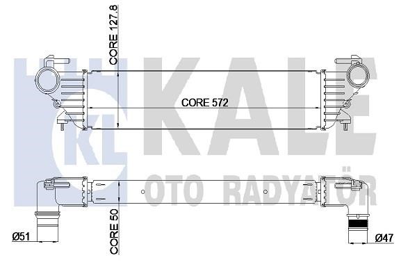 Kale Oto Radiator 347245 Intercooler, charger 347245: Buy near me in Poland at 2407.PL - Good price!