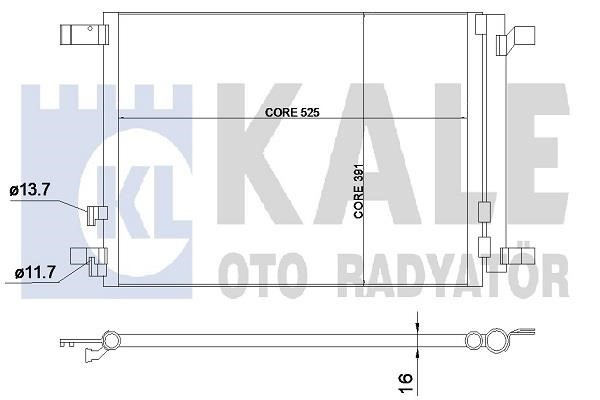 Kale Oto Radiator 342405 Радиатор кондиционера (Конденсатор) 342405: Отличная цена - Купить в Польше на 2407.PL!