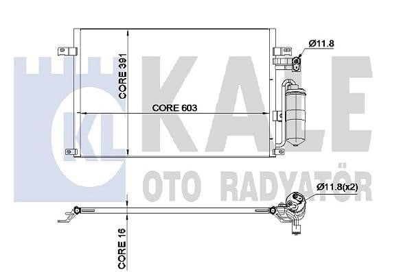 Kale Oto Radiator 342510 Condenser 342510: Buy near me in Poland at 2407.PL - Good price!