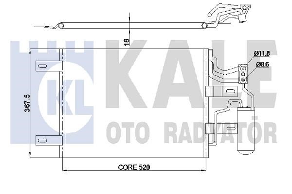 Kale Oto Radiator 350655 Радиатор кондиционера (Конденсатор) 350655: Отличная цена - Купить в Польше на 2407.PL!