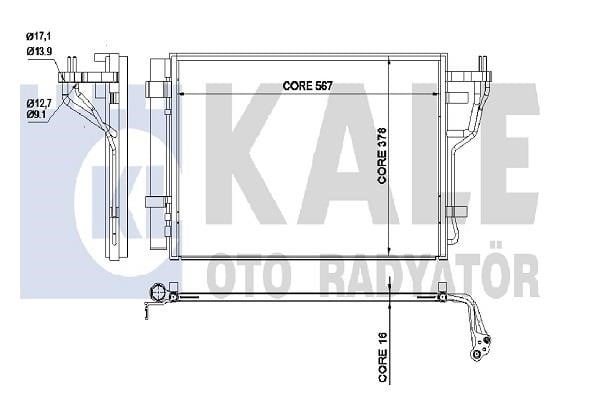 Kale Oto Radiator 342535 Радіатор кондиціонера (Конденсатор) 342535: Приваблива ціна - Купити у Польщі на 2407.PL!
