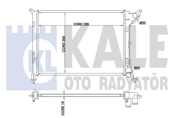 Kale Oto Radiator 342035 Радиатор охлаждения двигателя 342035: Отличная цена - Купить в Польше на 2407.PL!