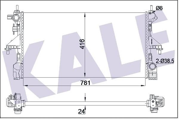 Kale Oto Radiator 355665 Радиатор охлаждения двигателя 355665: Отличная цена - Купить в Польше на 2407.PL!