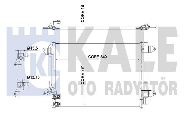 Kale Oto Radiator 343285 Condenser 343285: Buy near me in Poland at 2407.PL - Good price!