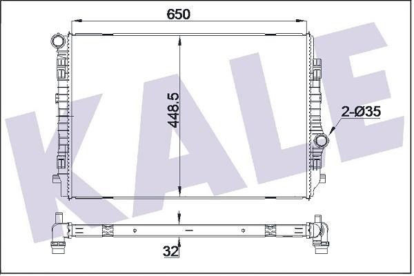Kale Oto Radiator 355535 Радиатор охлаждения двигателя 355535: Отличная цена - Купить в Польше на 2407.PL!