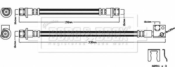 Borg & beck BBH8200 Bremsschlauch BBH8200: Kaufen Sie zu einem guten Preis in Polen bei 2407.PL!