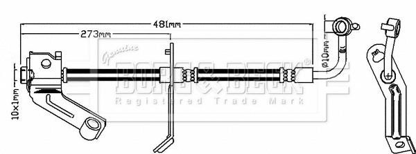Borg & beck BBH8646 Brake Hose BBH8646: Buy near me at 2407.PL in Poland at an Affordable price!