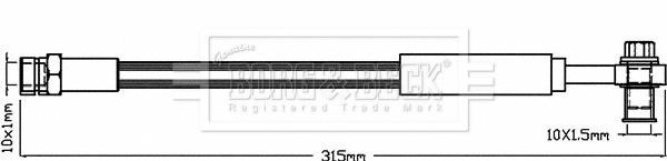Borg & beck BBH8379 Гальмівний шланг BBH8379: Приваблива ціна - Купити у Польщі на 2407.PL!
