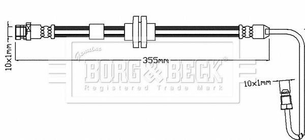 Borg & beck BBH8592 Brake Hose BBH8592: Buy near me in Poland at 2407.PL - Good price!