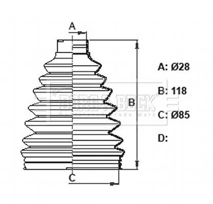 Borg & beck BCB6163 Bellow, driveshaft BCB6163: Buy near me in Poland at 2407.PL - Good price!