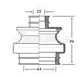 Borg & beck BCB2306 Пильник привідного валу BCB2306: Приваблива ціна - Купити у Польщі на 2407.PL!