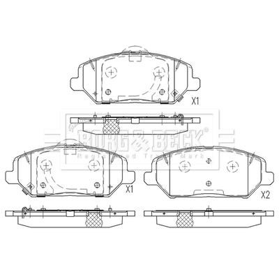 Borg & beck BBP2640 Гальмівні колодки, комплект BBP2640: Приваблива ціна - Купити у Польщі на 2407.PL!