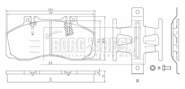 Borg & beck BBP33034 Klocki hamulcowe, zestaw BBP33034: Dobra cena w Polsce na 2407.PL - Kup Teraz!