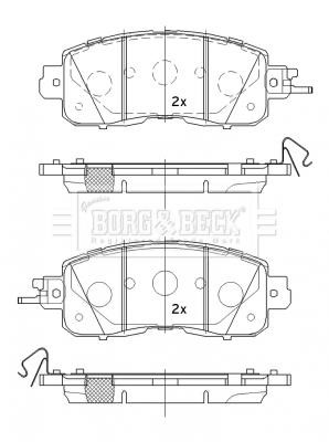 Borg & beck BBP2534 Klocki hamulcowe, zestaw BBP2534: Dobra cena w Polsce na 2407.PL - Kup Teraz!